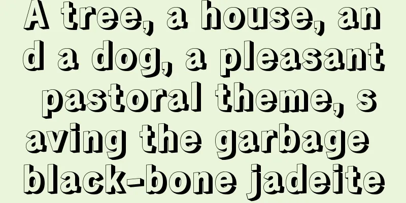 A tree, a house, and a dog, a pleasant pastoral theme, saving the garbage black-bone jadeite