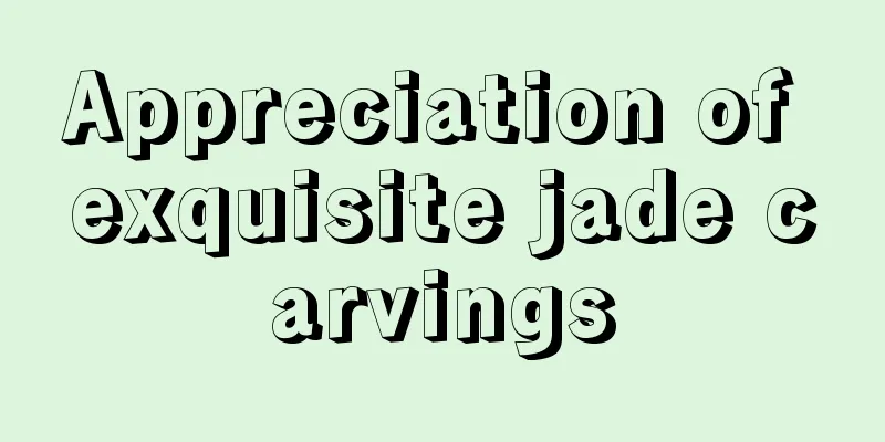 Appreciation of exquisite jade carvings