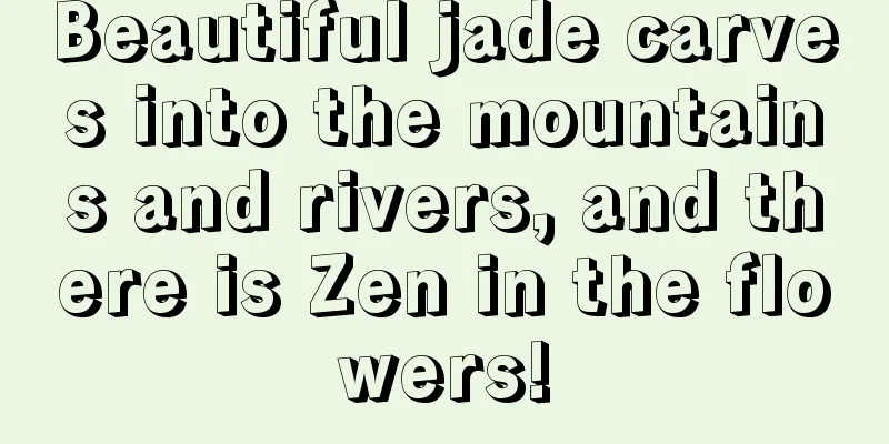 Beautiful jade carves into the mountains and rivers, and there is Zen in the flowers!