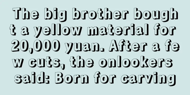 The big brother bought a yellow material for 20,000 yuan. After a few cuts, the onlookers said: Born for carving