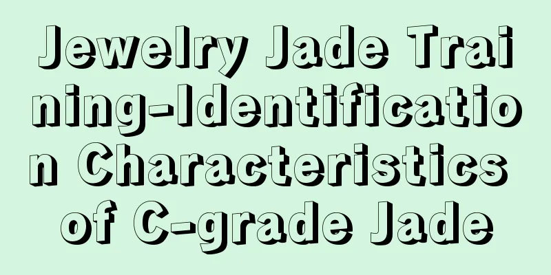 Jewelry Jade Training-Identification Characteristics of C-grade Jade