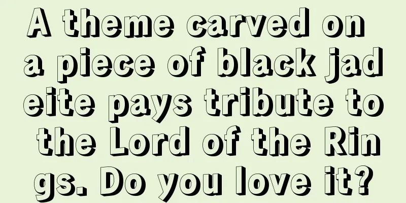 A theme carved on a piece of black jadeite pays tribute to the Lord of the Rings. Do you love it?