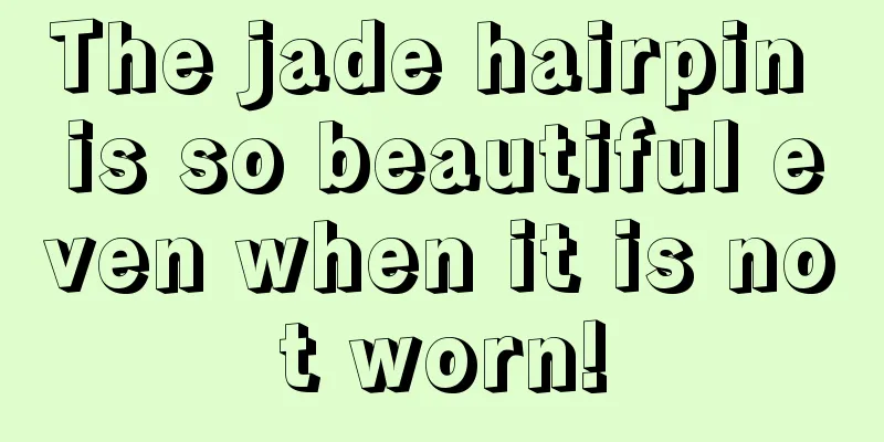 The jade hairpin is so beautiful even when it is not worn!