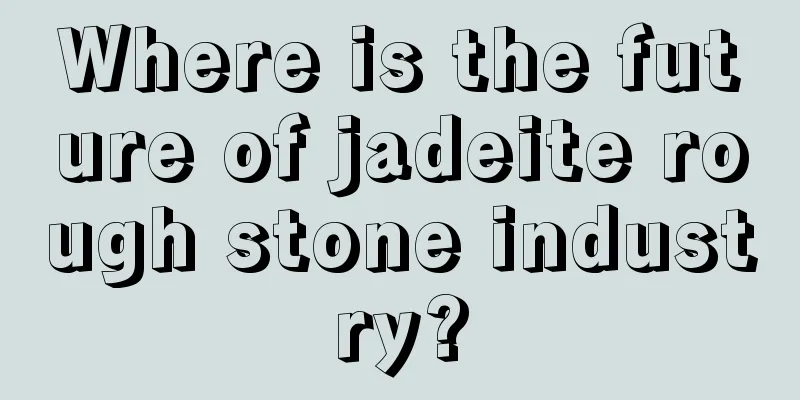 Where is the future of jadeite rough stone industry?