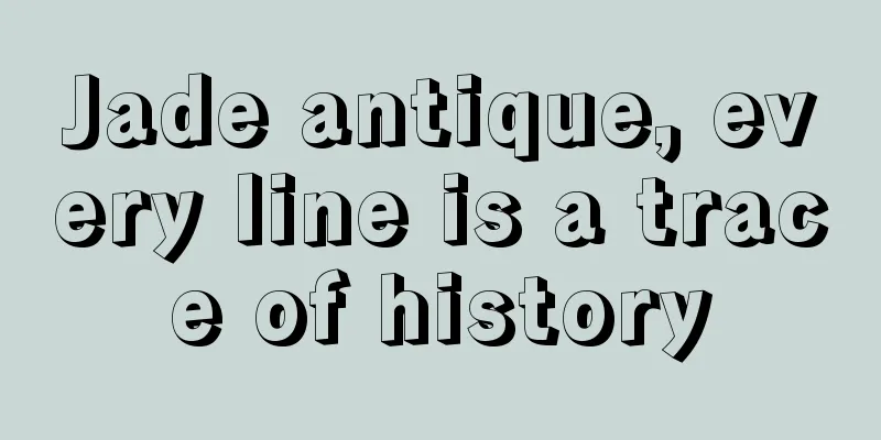 Jade antique, every line is a trace of history