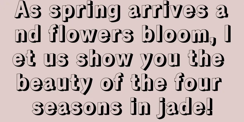 As spring arrives and flowers bloom, let us show you the beauty of the four seasons in jade!