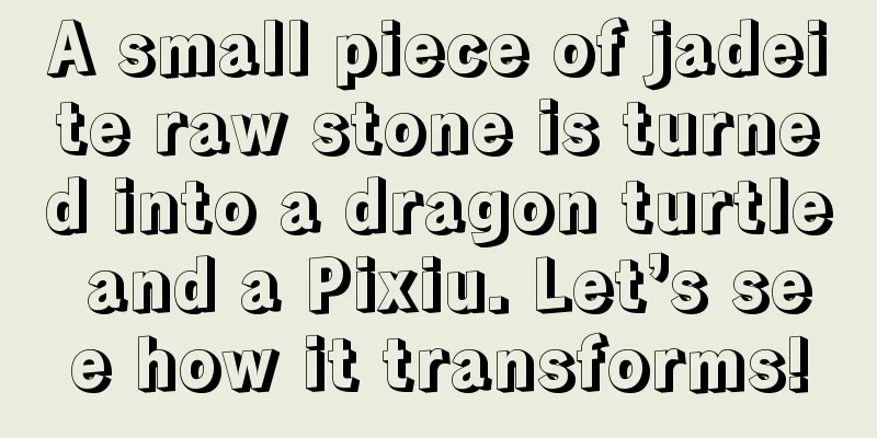 A small piece of jadeite raw stone is turned into a dragon turtle and a Pixiu. Let’s see how it transforms!