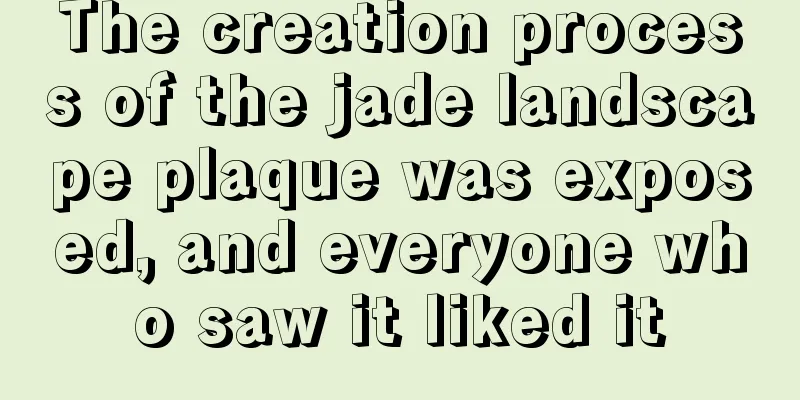 The creation process of the jade landscape plaque was exposed, and everyone who saw it liked it