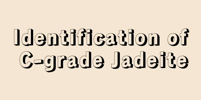 Identification of C-grade Jadeite