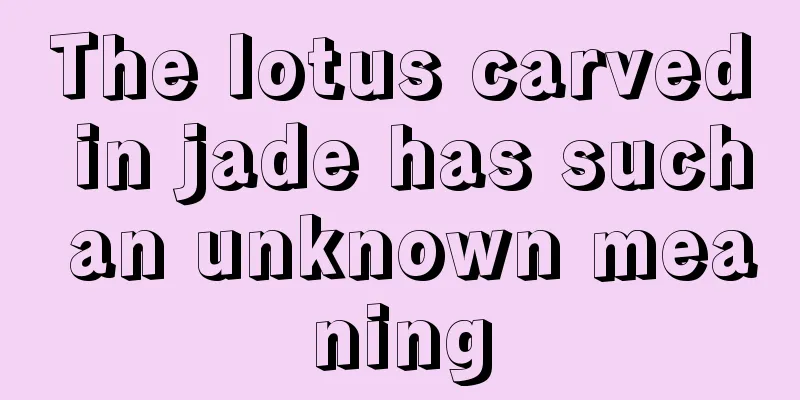 The lotus carved in jade has such an unknown meaning