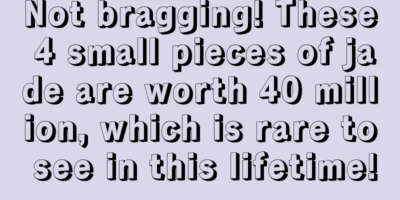 Not bragging! These 4 small pieces of jade are worth 40 million, which is rare to see in this lifetime!