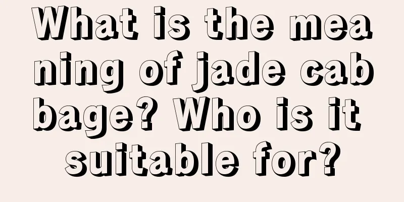 What is the meaning of jade cabbage? Who is it suitable for?