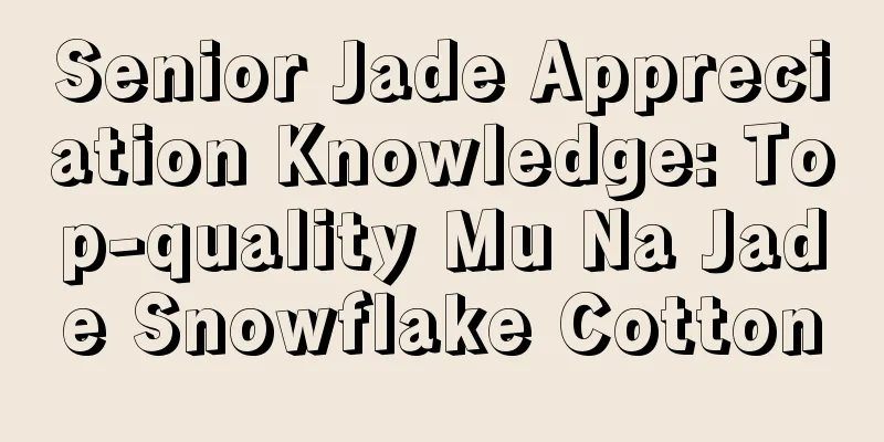 Senior Jade Appreciation Knowledge: Top-quality Mu Na Jade Snowflake Cotton