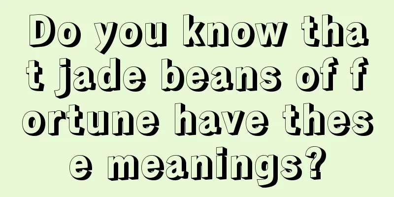 Do you know that jade beans of fortune have these meanings?