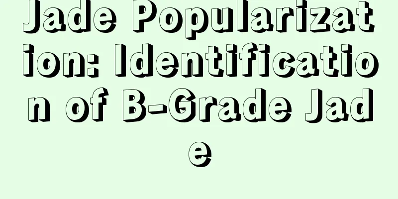 Jade Popularization: Identification of B-Grade Jade