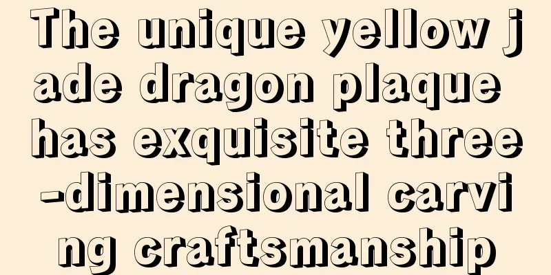 The unique yellow jade dragon plaque has exquisite three-dimensional carving craftsmanship