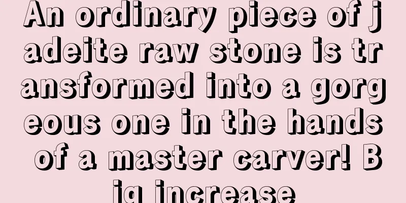 An ordinary piece of jadeite raw stone is transformed into a gorgeous one in the hands of a master carver! Big increase