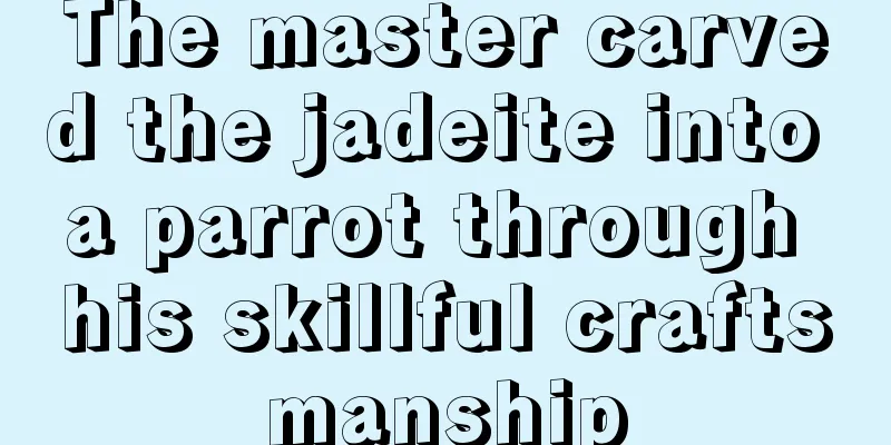 The master carved the jadeite into a parrot through his skillful craftsmanship