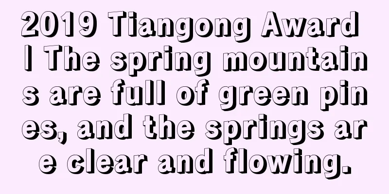 2019 Tiangong Award | The spring mountains are full of green pines, and the springs are clear and flowing.