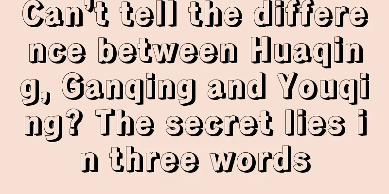 Can’t tell the difference between Huaqing, Ganqing and Youqing? The secret lies in three words