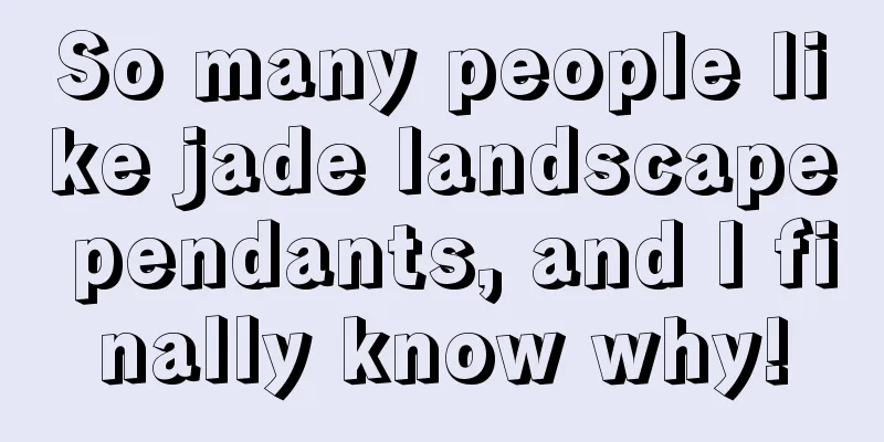So many people like jade landscape pendants, and I finally know why!