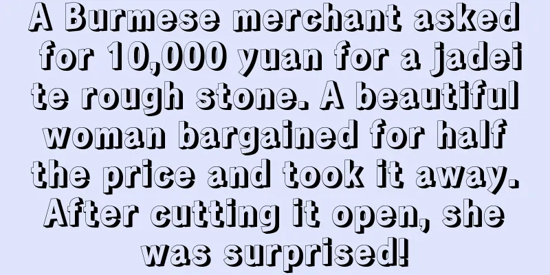 A Burmese merchant asked for 10,000 yuan for a jadeite rough stone. A beautiful woman bargained for half the price and took it away. After cutting it open, she was surprised!