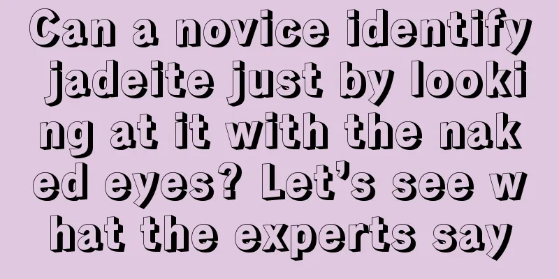 Can a novice identify jadeite just by looking at it with the naked eyes? Let’s see what the experts say