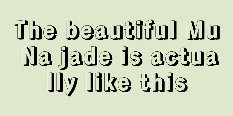 The beautiful Mu Na jade is actually like this