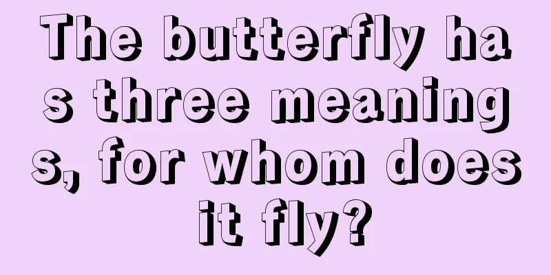 The butterfly has three meanings, for whom does it fly?