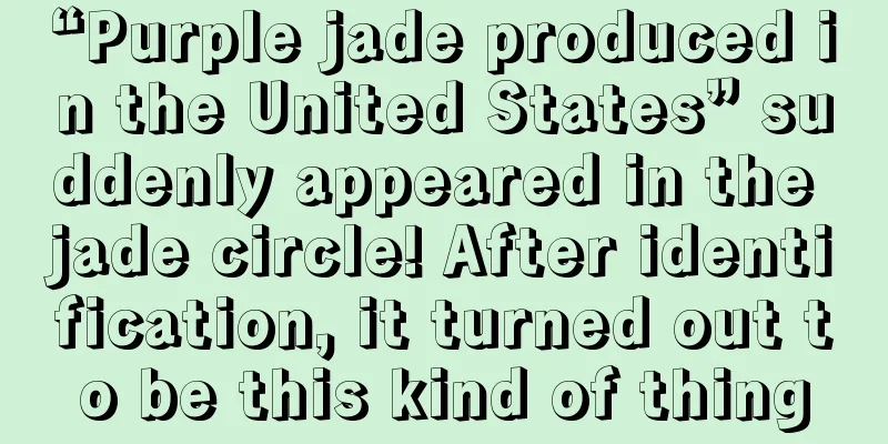 “Purple jade produced in the United States” suddenly appeared in the jade circle! After identification, it turned out to be this kind of thing