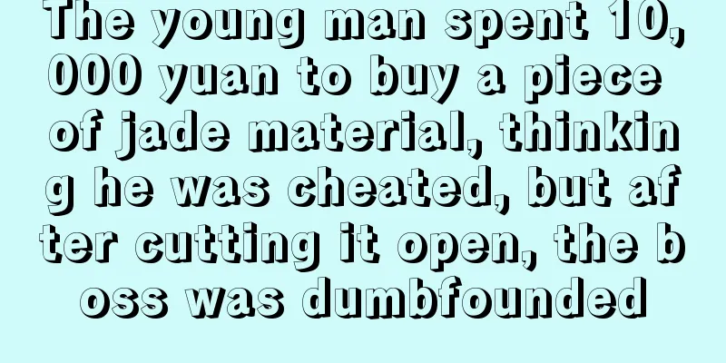 The young man spent 10,000 yuan to buy a piece of jade material, thinking he was cheated, but after cutting it open, the boss was dumbfounded