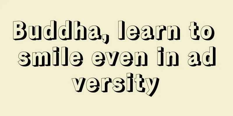 Buddha, learn to smile even in adversity